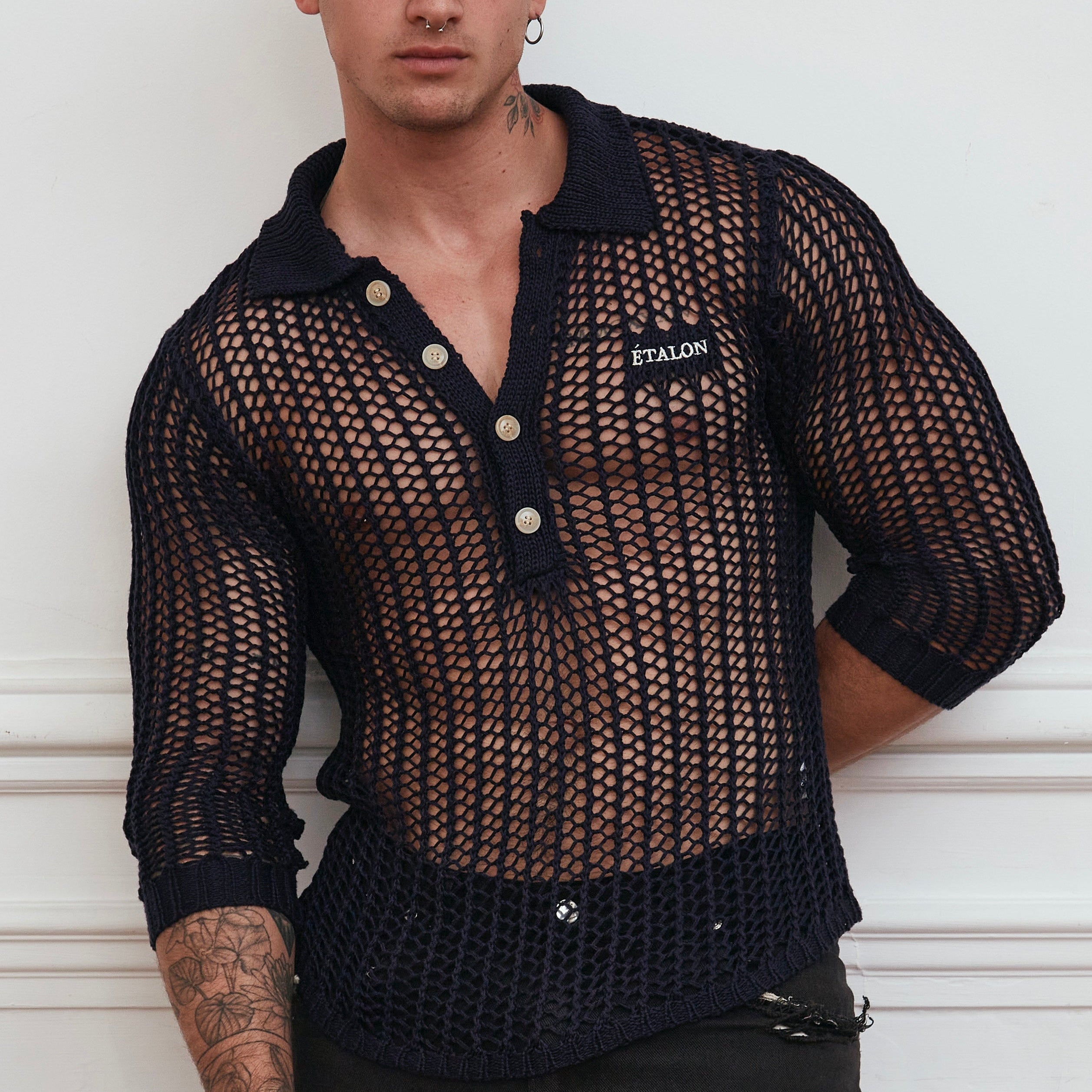 Etalon Knitted Long Sleeve Polo