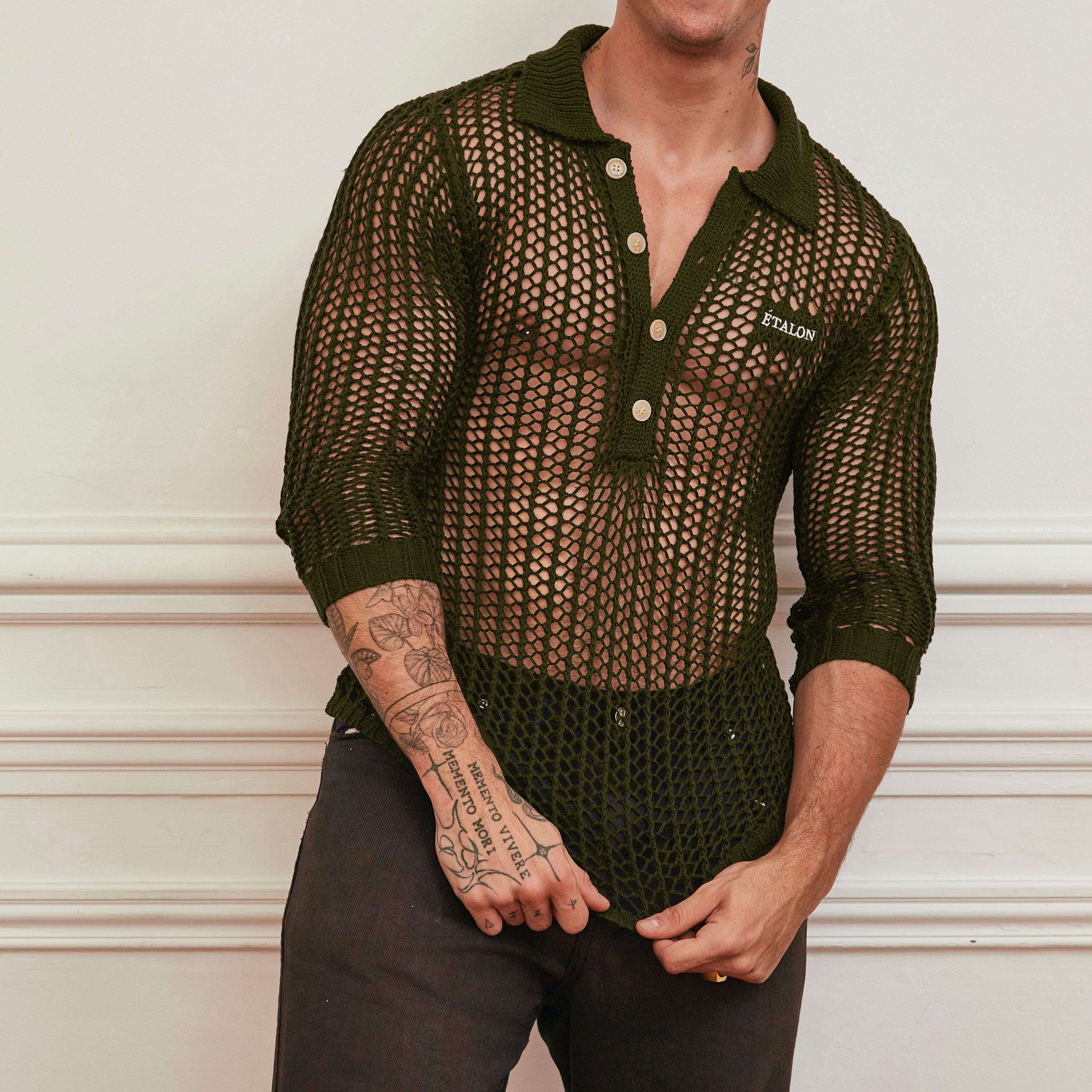 Etalon Knitted Long Sleeve Polo