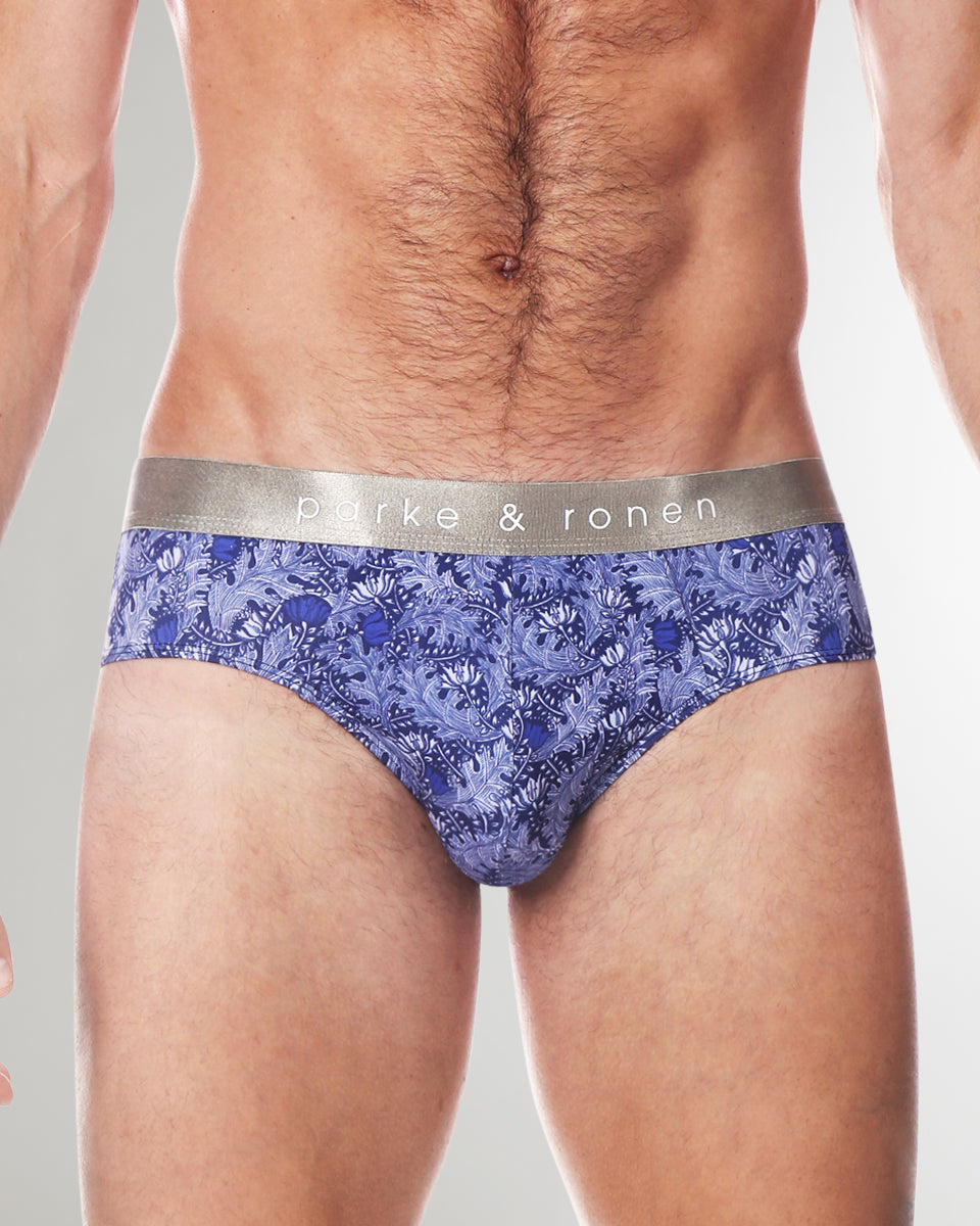 Parke & Ronen Printed Low-Rise Brief Parke & Ronen Printed Low-Rise Brief Cobalt-cassini