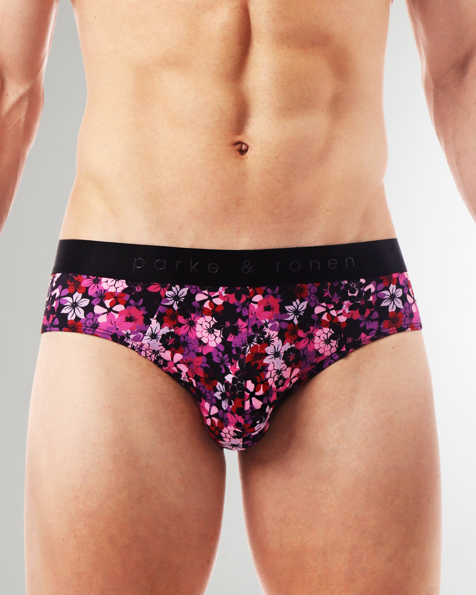 Parke & Ronen Printed Low-Rise Brief Parke & Ronen Printed Low-Rise Brief Camelia-black