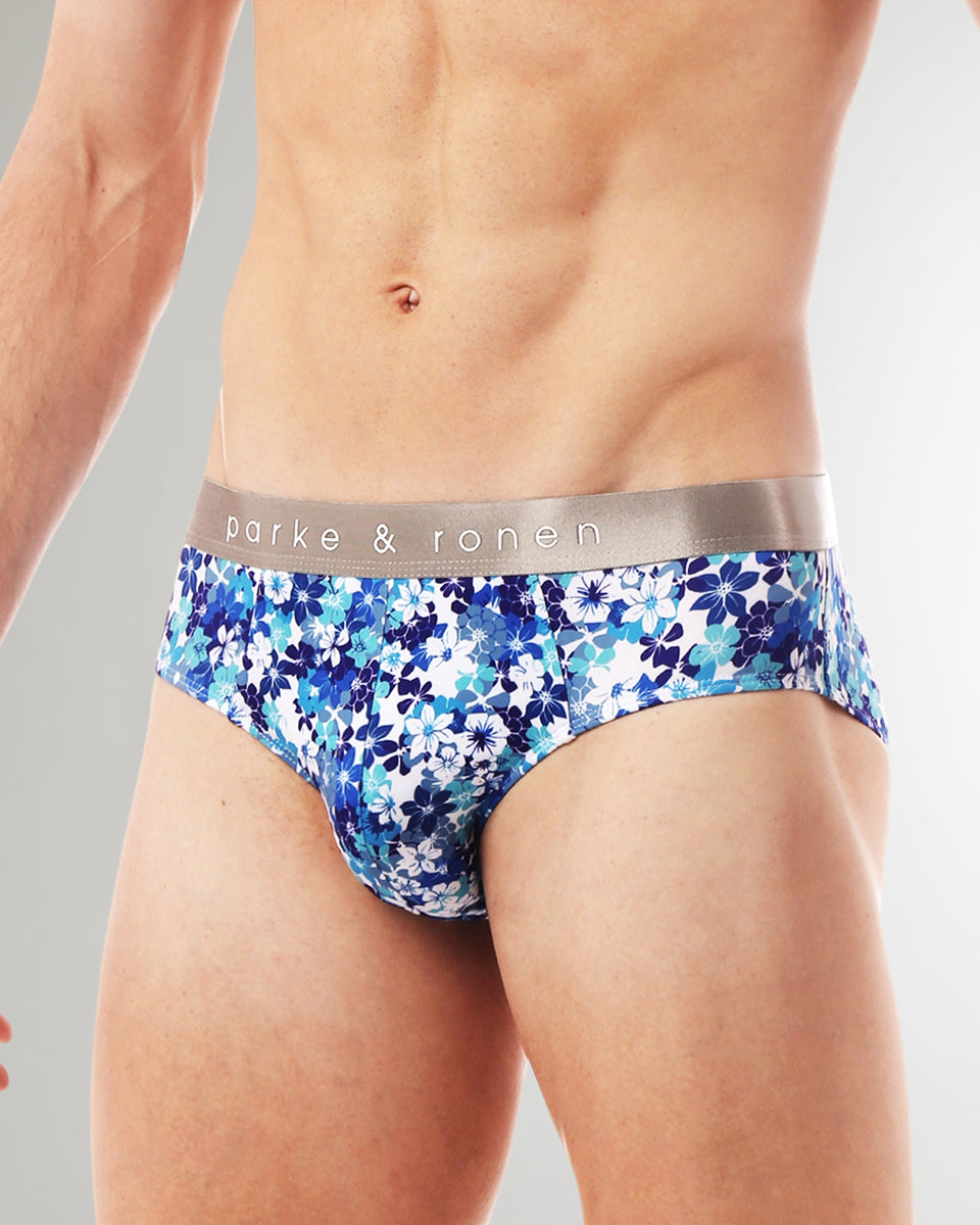Parke & Ronen Printed Low-Rise Brief Parke & Ronen Printed Low-Rise Brief Camiela-blue