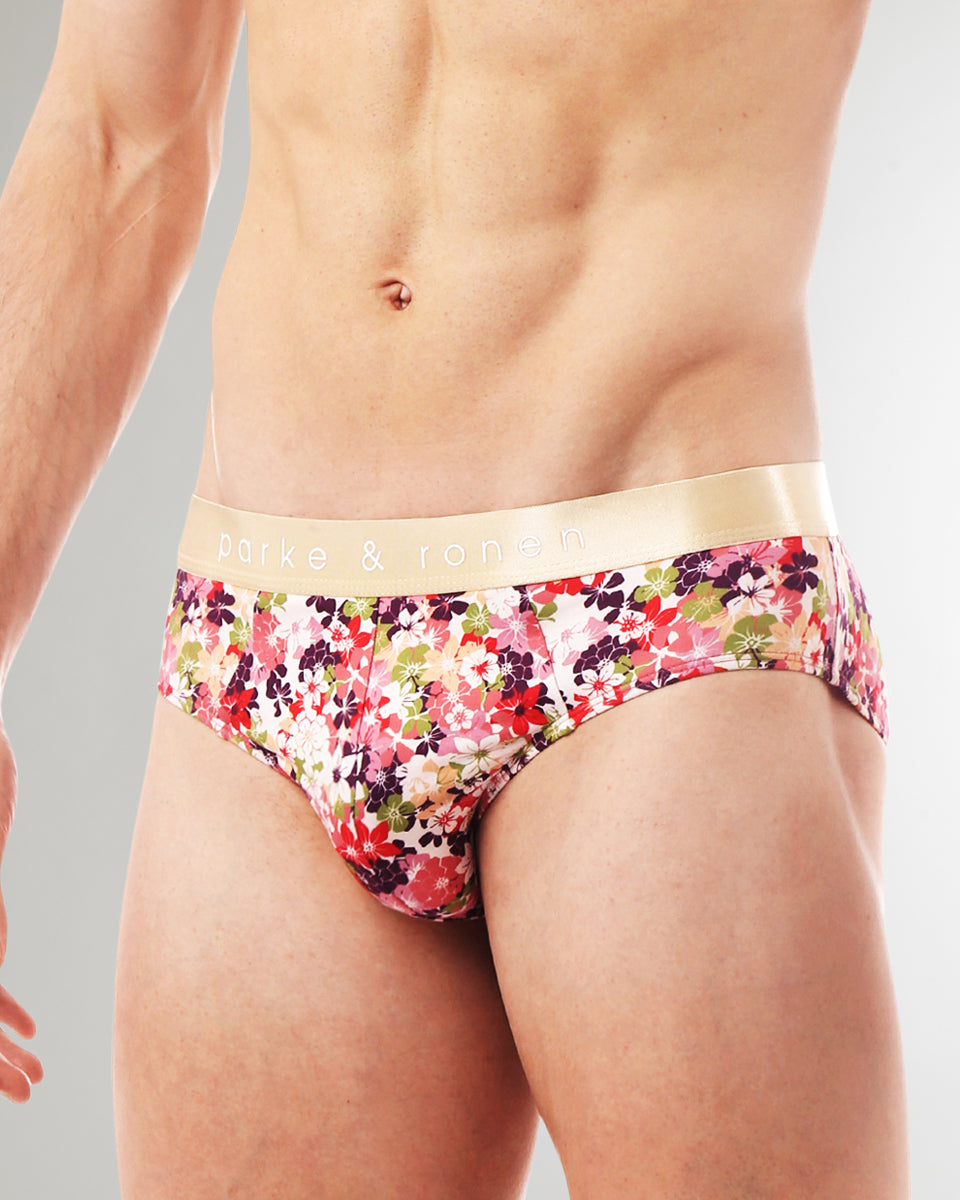 Parke & Ronen Printed Low-Rise Brief Parke & Ronen Printed Low-Rise Brief Camelia-pink
