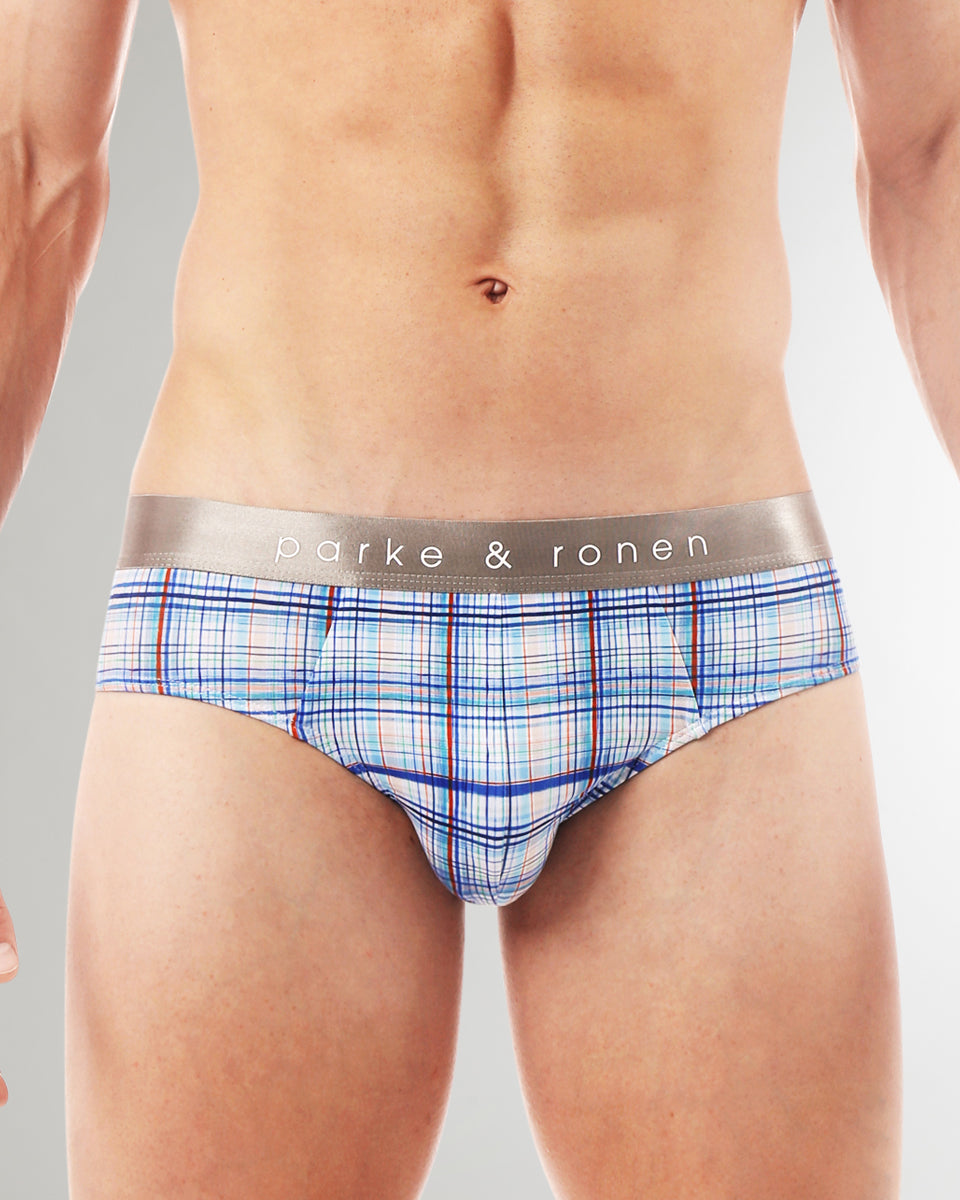 Parke & Ronen Printed Low-Rise Brief Parke & Ronen Printed Low-Rise Brief Hydrangea-cape-cod-plaid