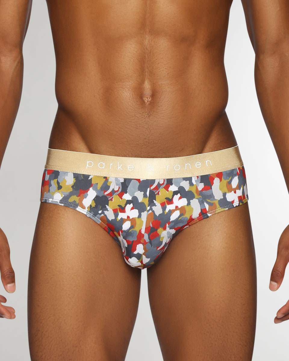 Parke & Ronen Printed Low-Rise Brief Woodland-autumn