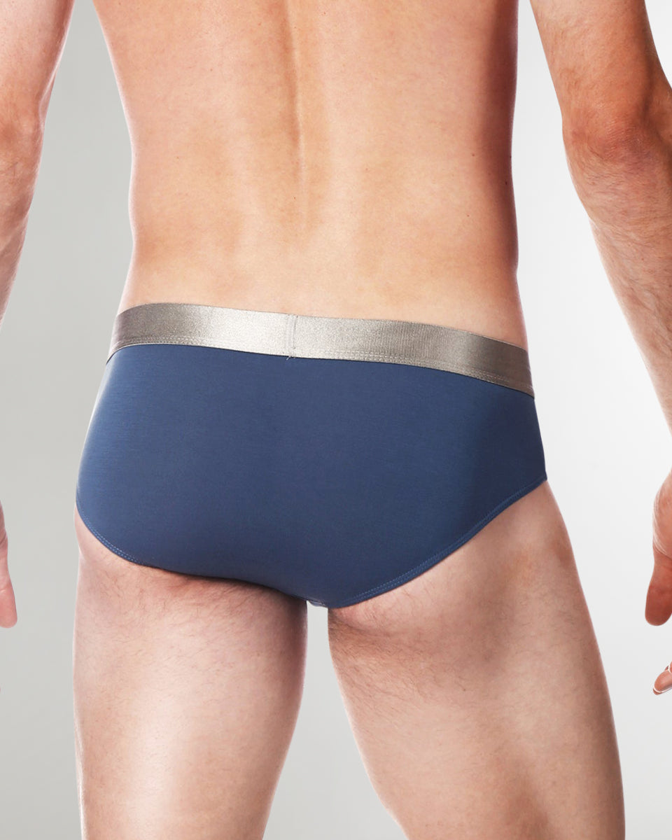 Parke & Ronen Solid Brief Bluestone