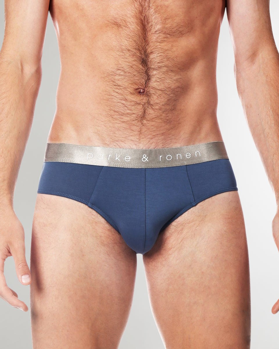 Parke & Ronen Solid Brief Bluestone