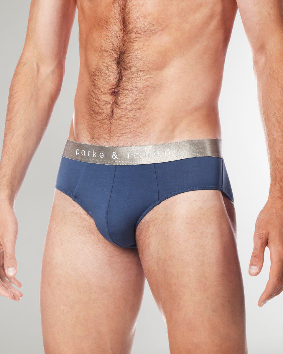 Parke & Ronen Solid Brief Bluestone