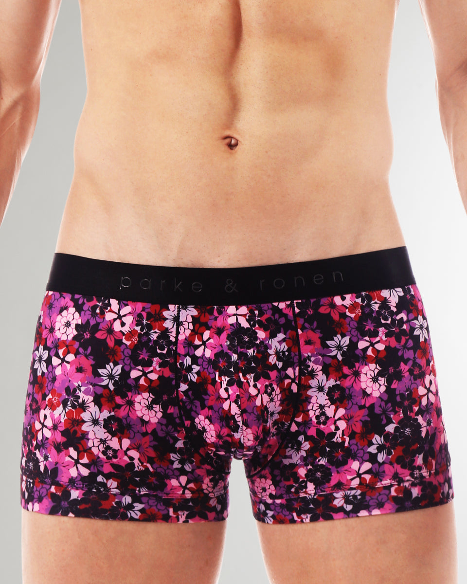 Parke & Ronen Printed Low-Rise Trunk Parke & Ronen Printed Low-Rise Trunk Camelia-black