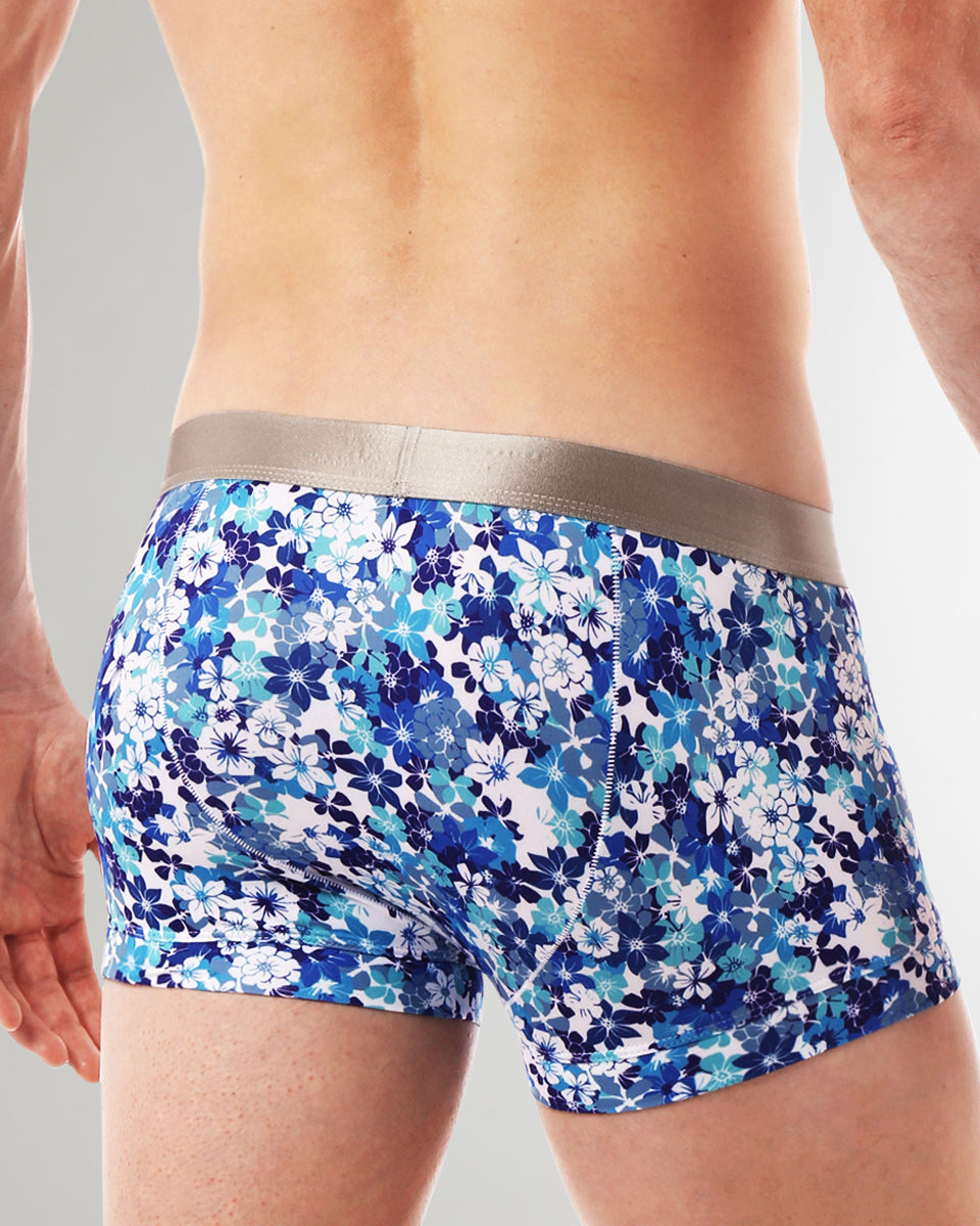 Parke & Ronen Printed Low-Rise Trunk Parke & Ronen Printed Low-Rise Trunk Camiela-blue