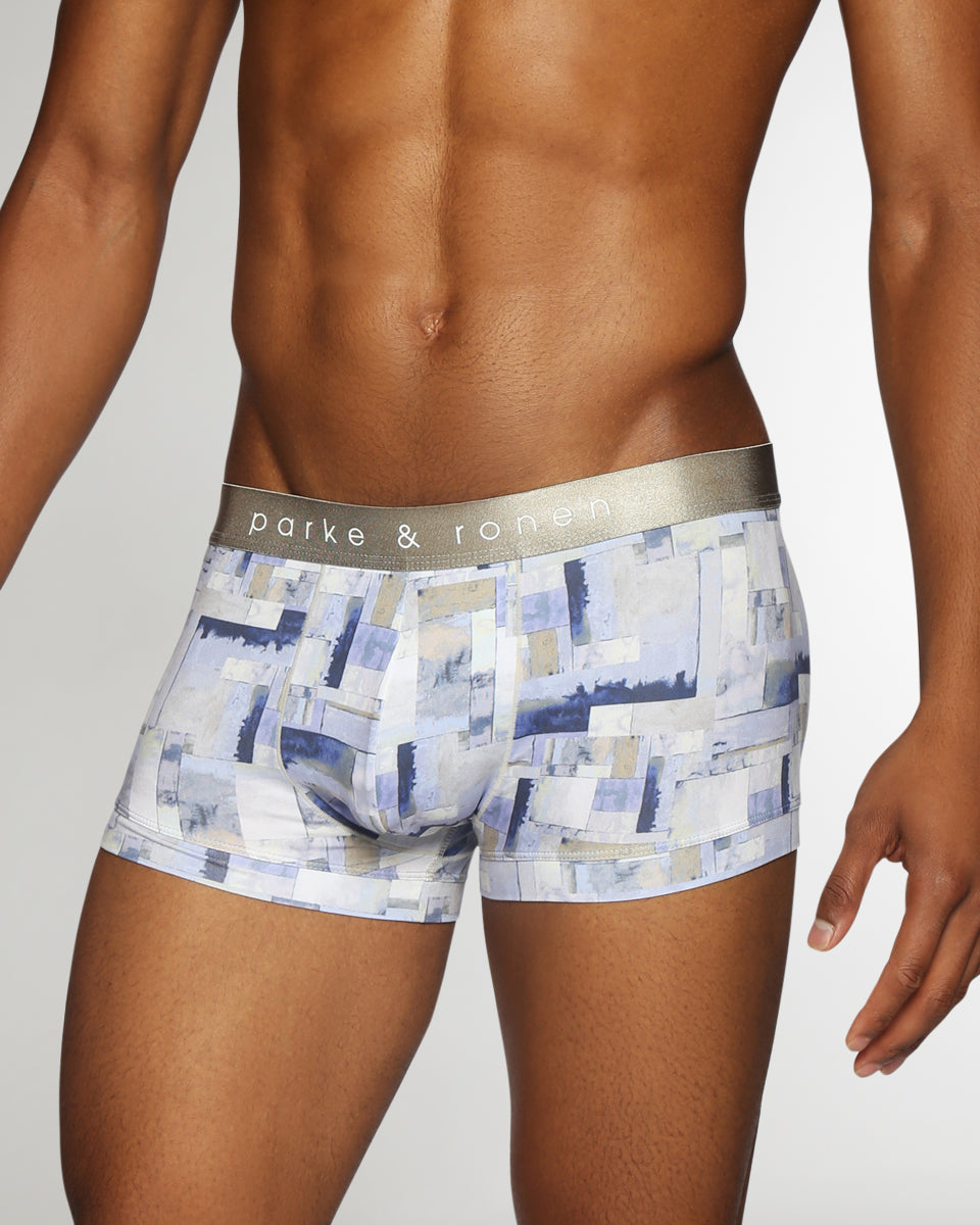 Parke & Ronen Printed Low-Rise Trunk Cezanne-dusk