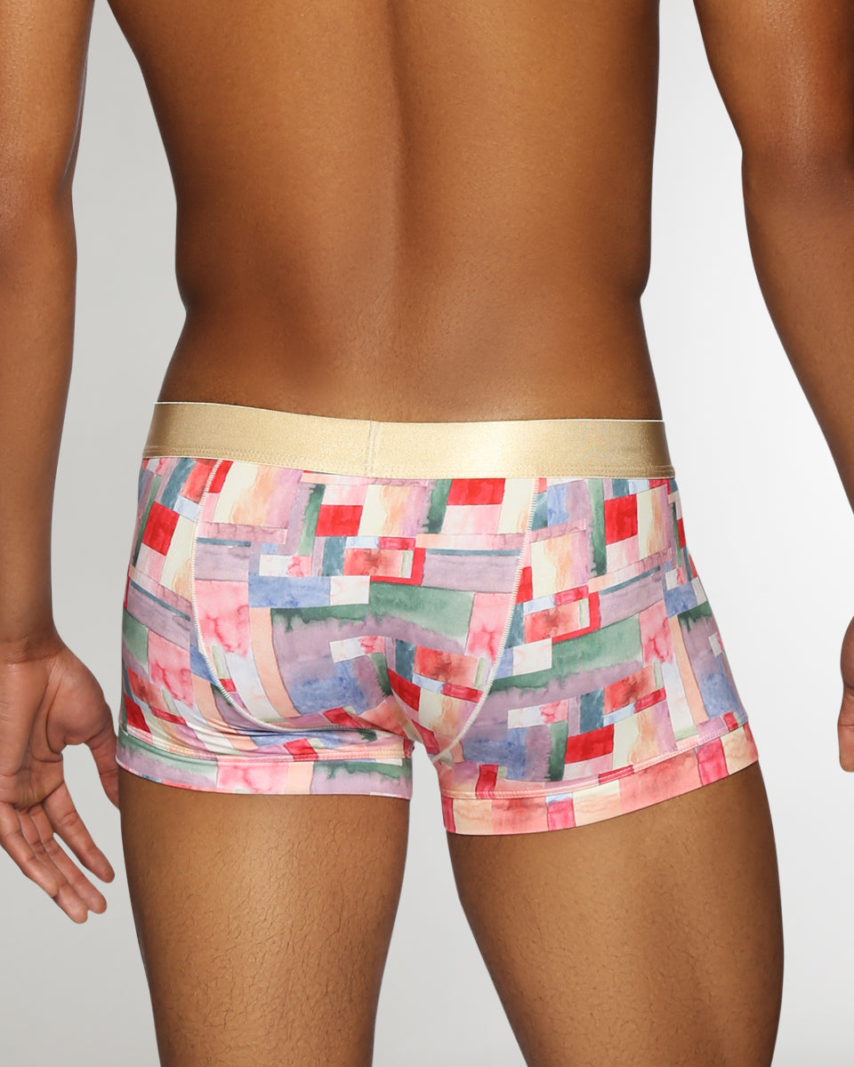 Parke & Ronen Printed Low-Rise Trunk Cezanne-sunset