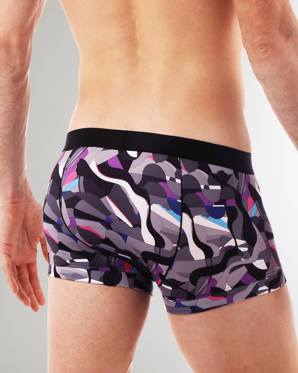Parke & Ronen Printed Low-Rise Trunk Parke & Ronen Printed Low-Rise Trunk Jublee-purple