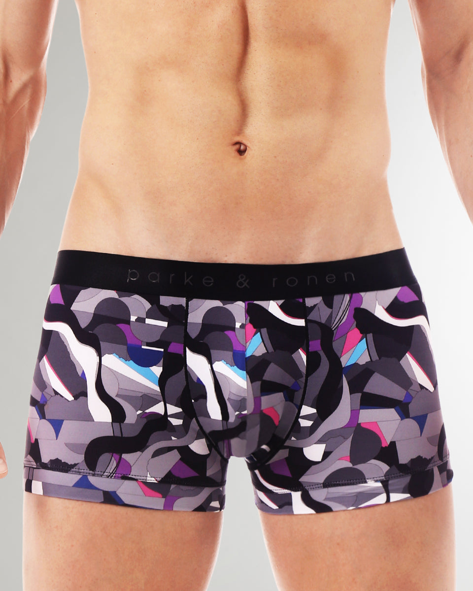 Parke & Ronen Printed Low-Rise Trunk Parke & Ronen Printed Low-Rise Trunk Jublee-purple