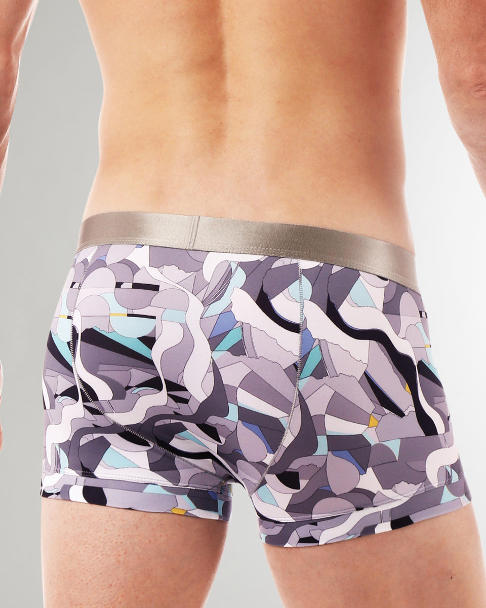 Parke & Ronen Printed Low-Rise Trunk Parke & Ronen Printed Low-Rise Trunk Jublee-silver