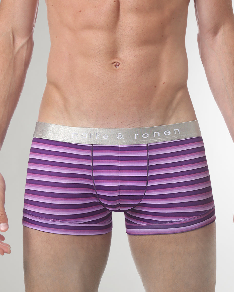 Parke & Ronen Printed Low-Rise Trunk Parke & Ronen Printed Low-Rise Trunk Lavender-gradient-stripe