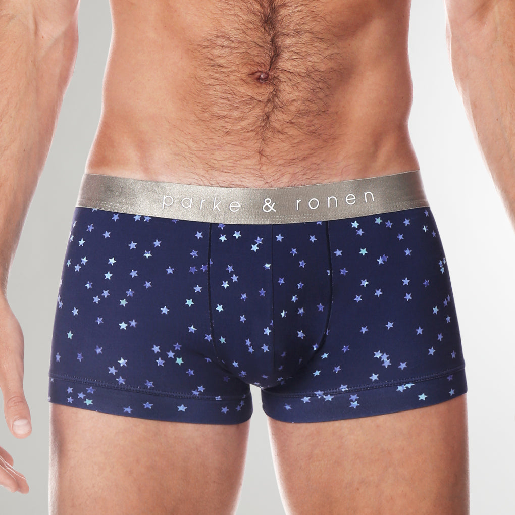 Parke & Ronen Printed Low-Rise Trunk Parke & Ronen Printed Low-Rise Trunk Navy-galileo