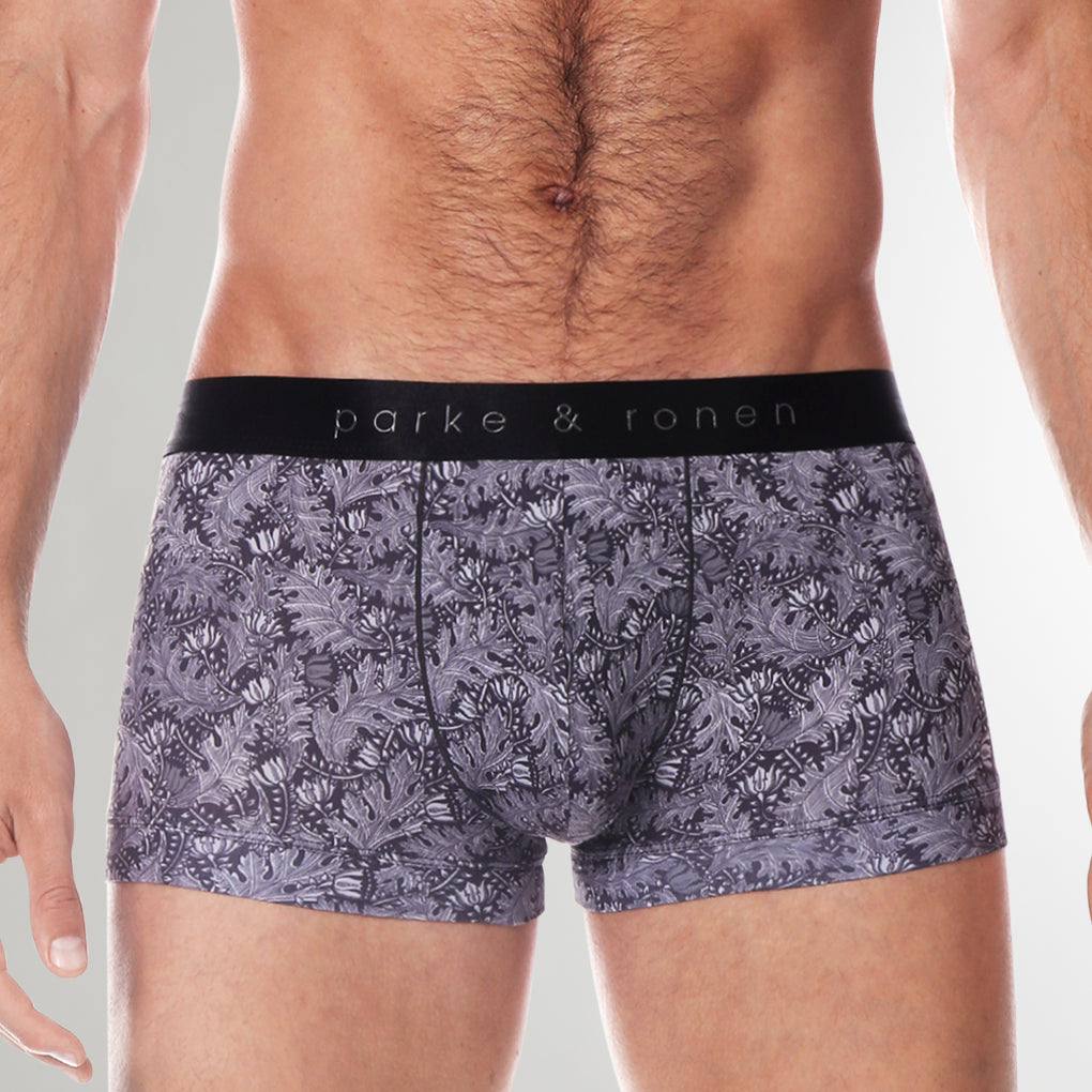 Parke & Ronen Printed Low-Rise Trunk Parke & Ronen Printed Low-Rise Trunk Zinc-cassini