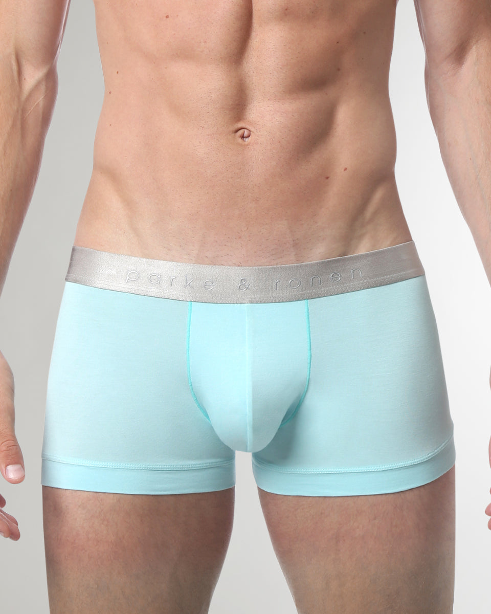 Parke & Ronen Solid Low-Rise Trunk Parke & Ronen Solid Low-Rise Trunk Clearwater-blue