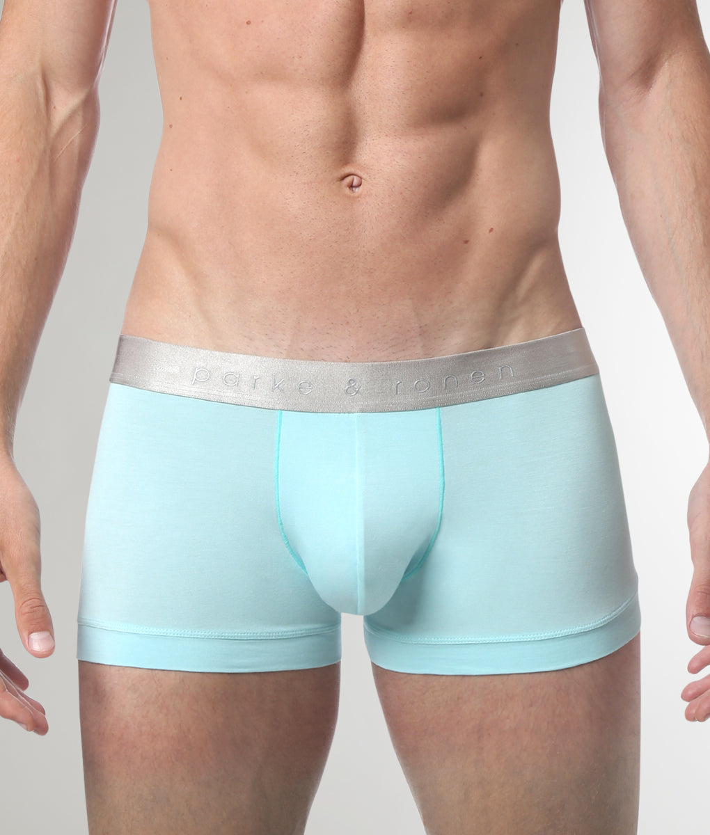 Parke & Ronen Solid Low-Rise Trunk Parke & Ronen Solid Low-Rise Trunk Clearwater-blue