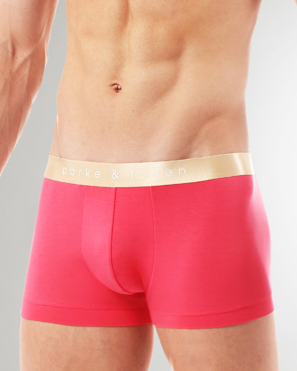 Parke & Ronen Solid Low-Rise Trunk Parke & Ronen Solid Low-Rise Trunk Flamingo