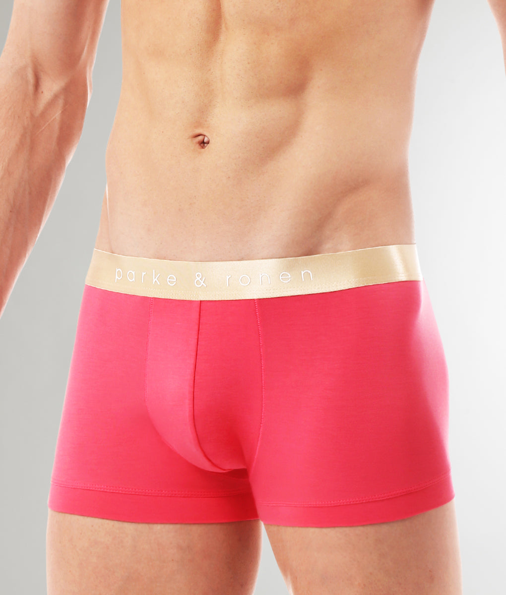 Parke & Ronen Solid Low-Rise Trunk Parke & Ronen Solid Low-Rise Trunk Flamingo