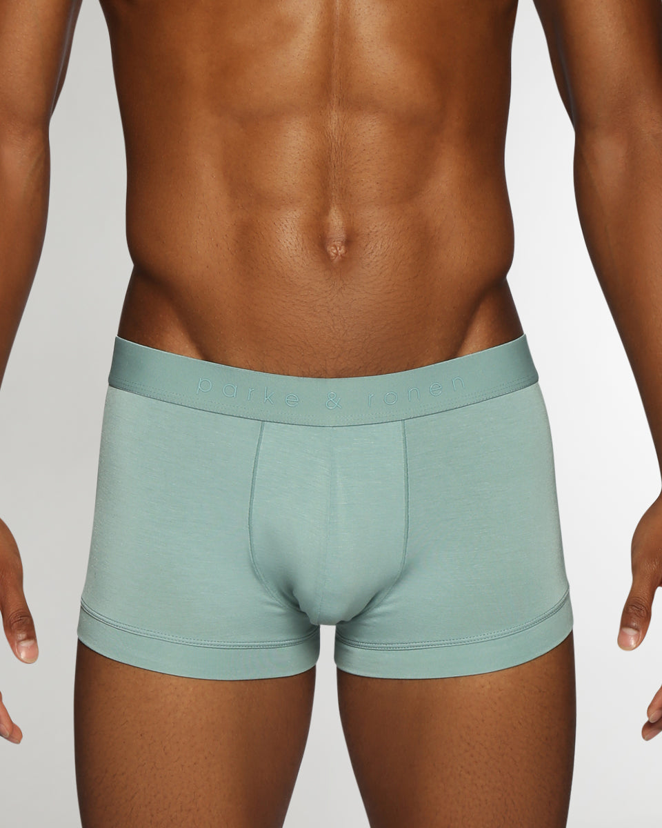 Parke & Ronen Solid Low-Rise Trunk Matcha