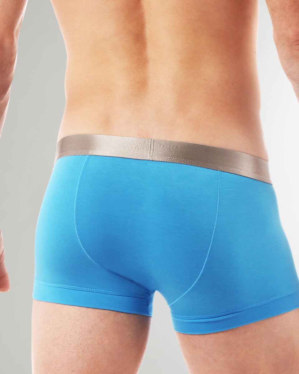 Parke & Ronen Solid Low-Rise Trunk Parke & Ronen Solid Low-Rise Trunk Turnisian-blue