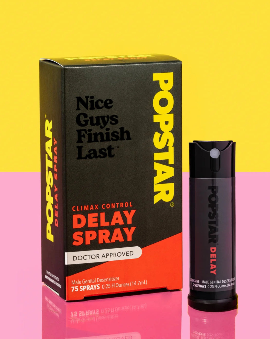 Popstar Delay Spray — fast-absorbing, non-transferring Lidocaine formula