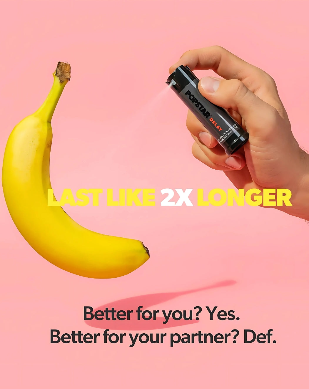Popstar Delay Spray — 75 metered sprays per bottle, 25 uses