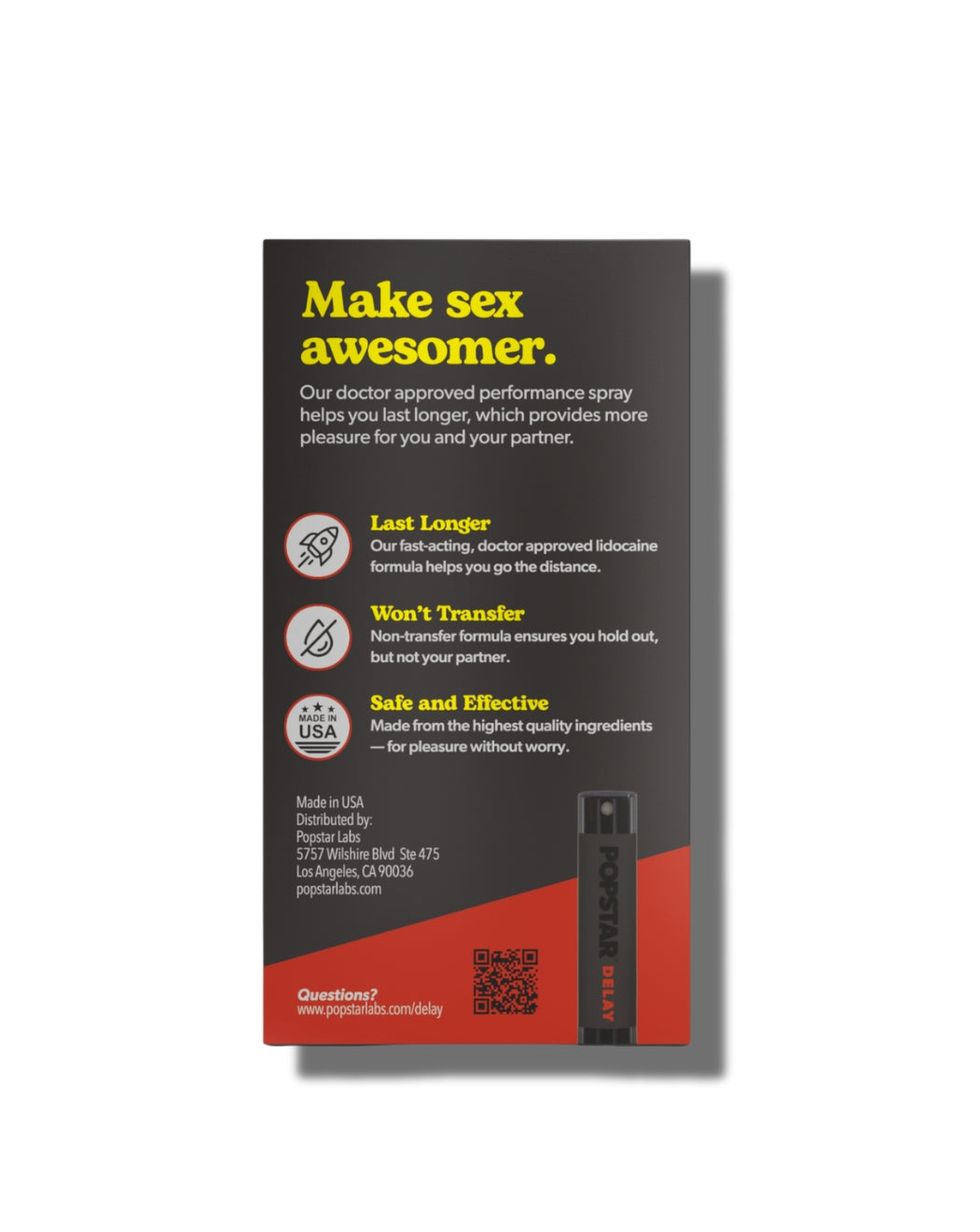 Popstar Delay Spray — men's performance spray for longer-lasting sex