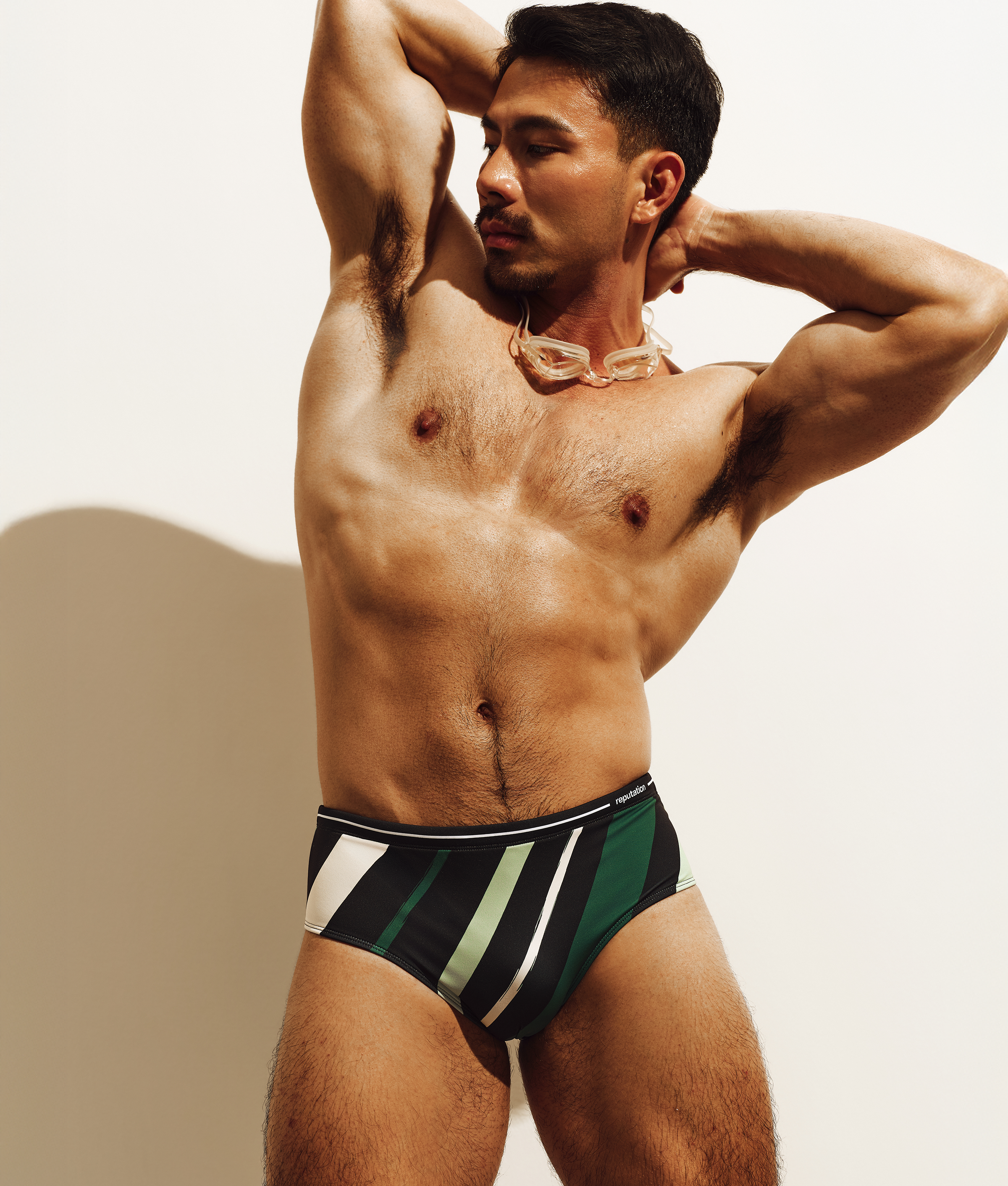 Reputation Sunga 02 Green Vector — men's sunga brief on-model lifestyle shot