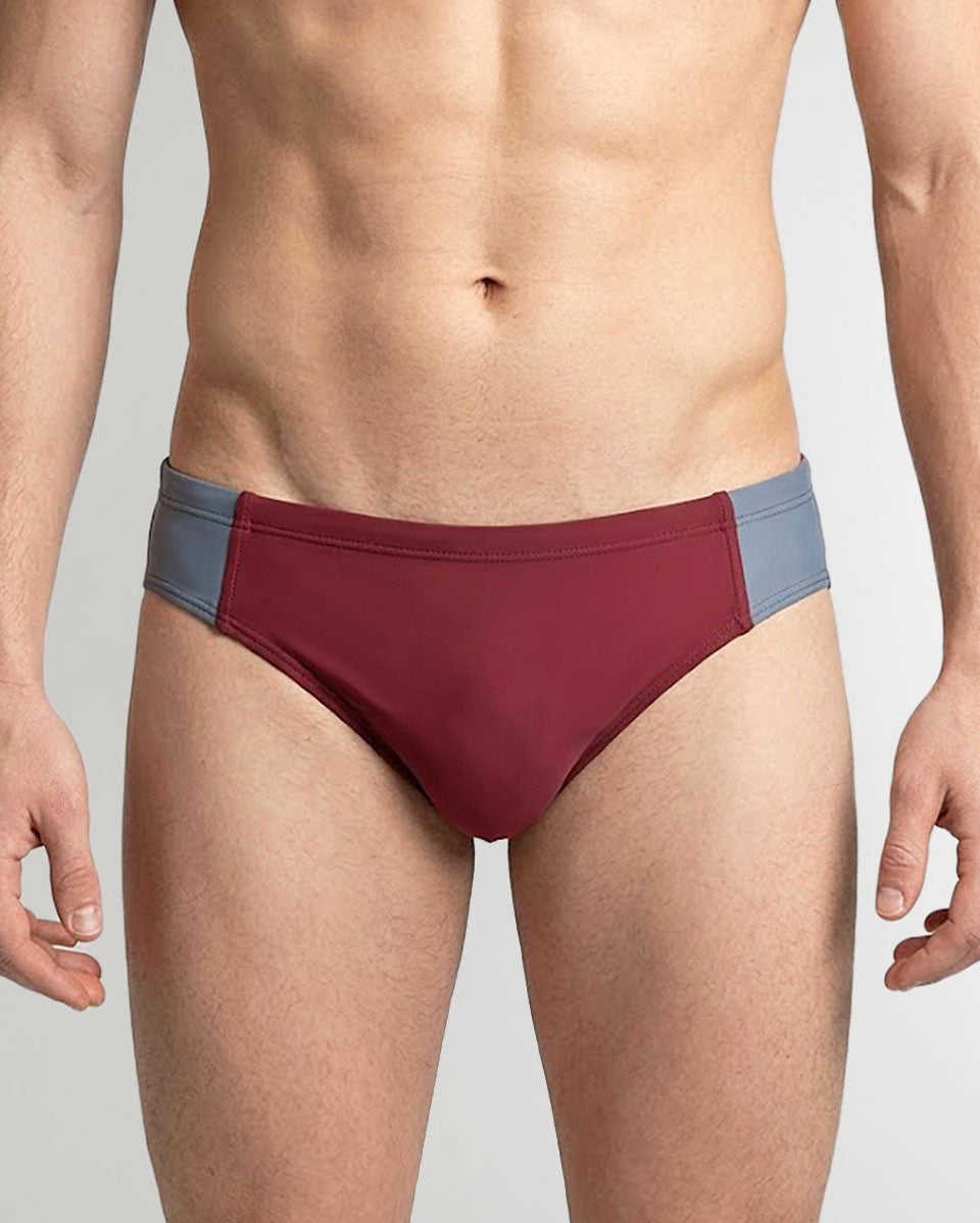 Sean & Val Sports Brief Palermo/Pacific — men's swim brief, model full body shot