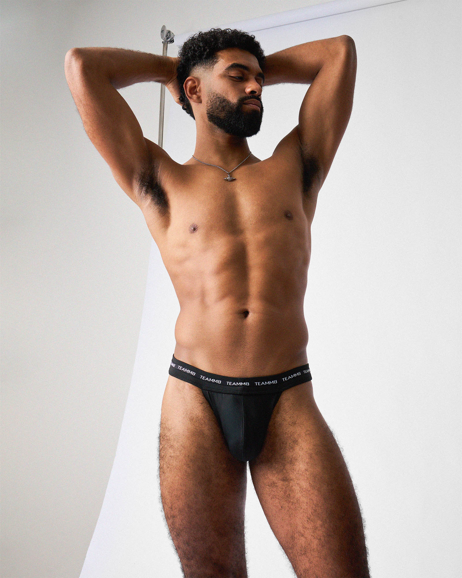 Teamm8 Ultra Sports Swim Brief Jet - men's swim brief flat lay, product view
