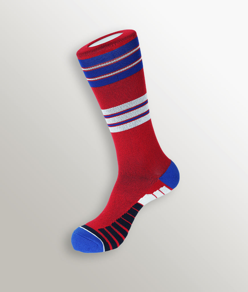 Unsimply Stitched Dirby Stripe Athletic Sock Unsimply Stitched Dirby Stripe Athletic Sock Red-white-blue