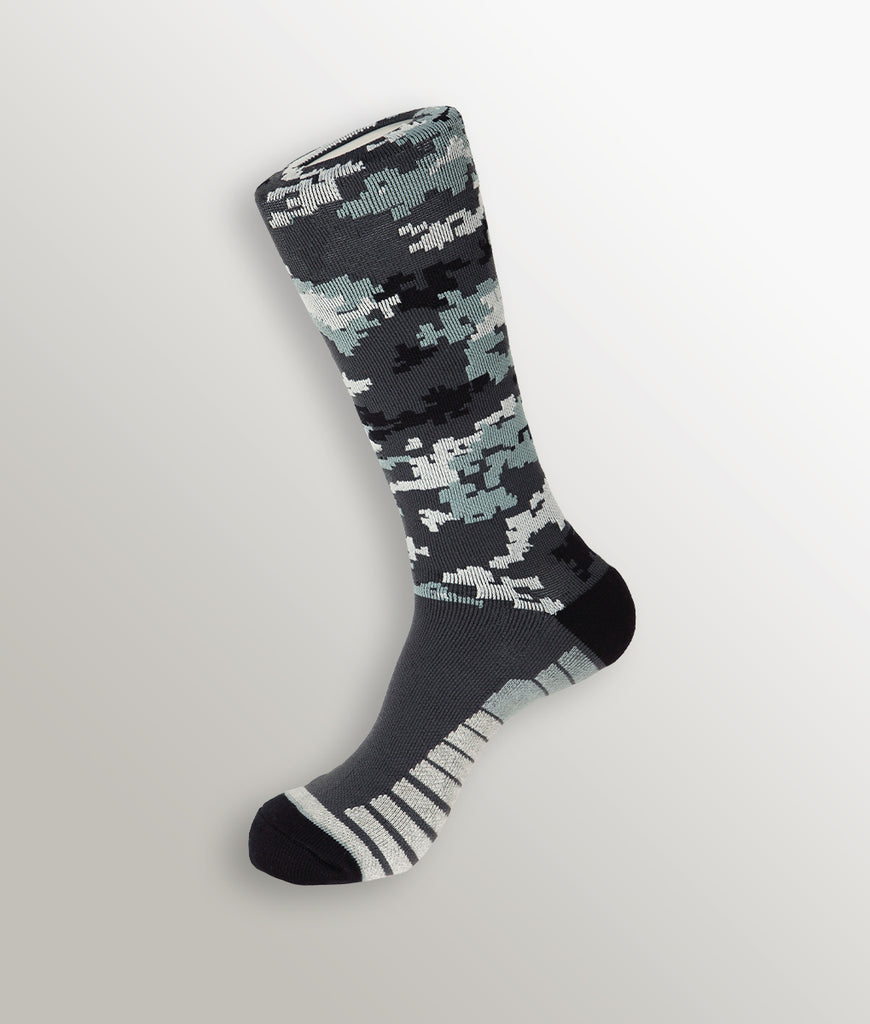 Unsimply Stitched Camo Pixels Athletic Sock Unsimply Stitched Camo Pixels Athletic Sock Grey-multi