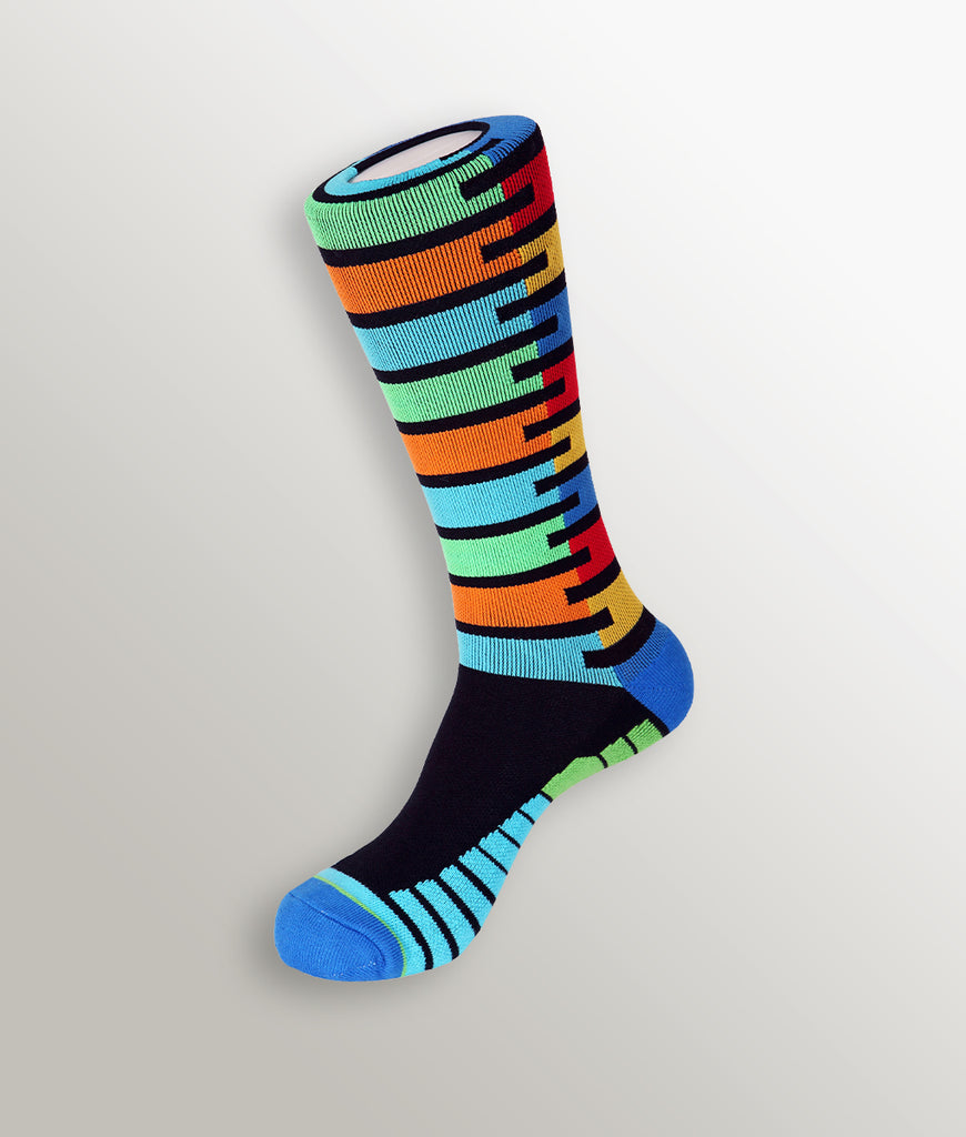 Unsimply Stitched Zip Stripe Athletic Sock Unsimply Stitched Zip Stripe Athletic Sock Primary