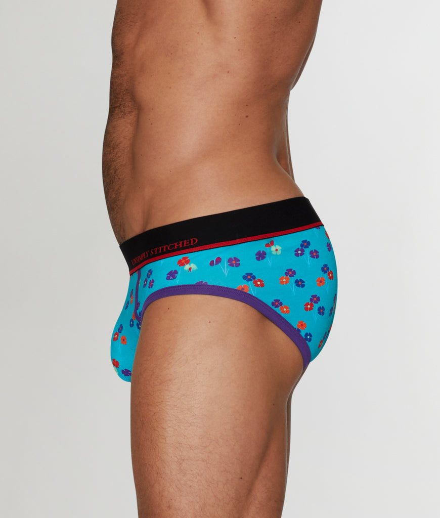 Unsimply Stitched Floral Brief Unsimply Stitched Floral Brief Aqua