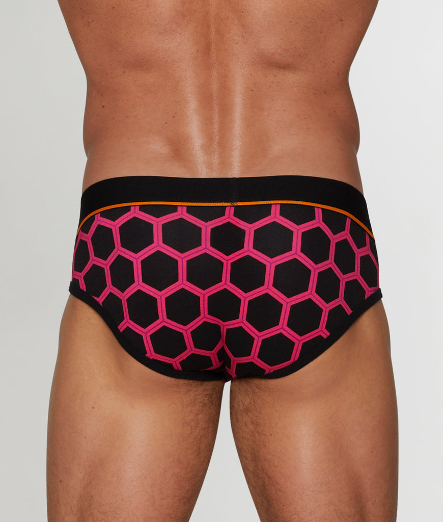 Unsimply Stitched Hive Brief Unsimply Stitched Hive Brief Black-pink
