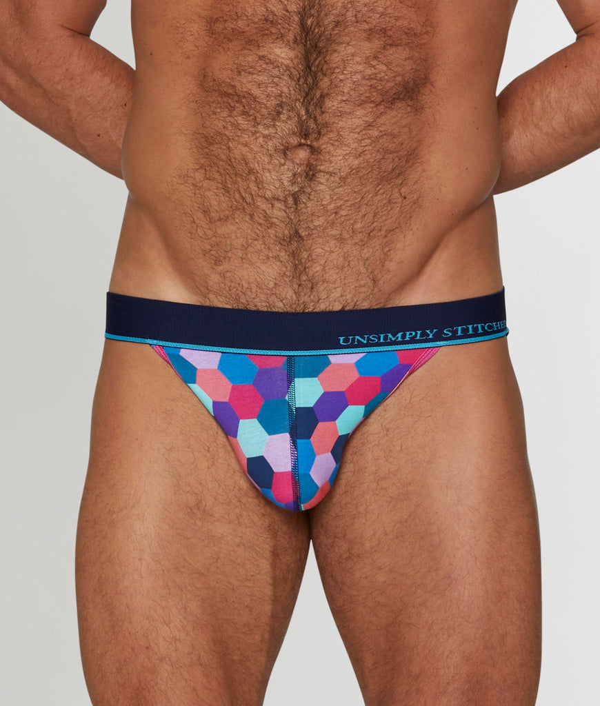 Unsimply Stitched Honeycomb Jock Unsimply Stitched Honeycomb Jock Blue-pink-multi