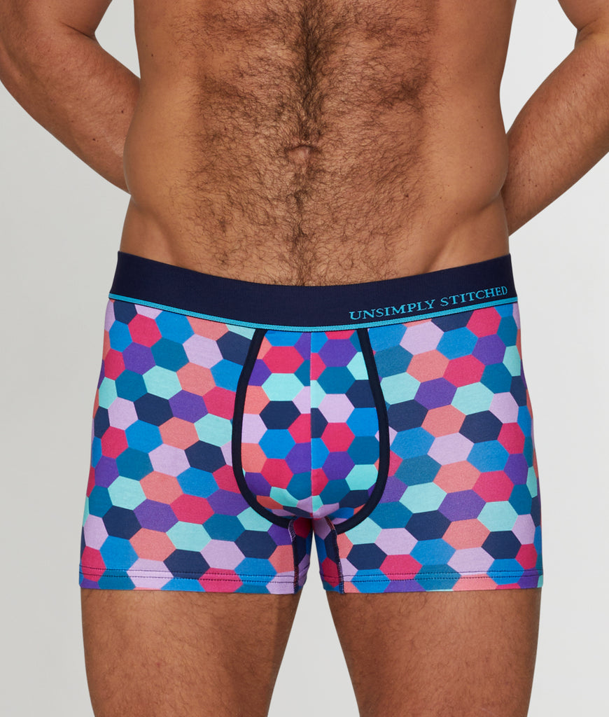 Unsimply Stitched Honeycomb Trunk Unsimply Stitched Honeycomb Trunk Blue-pink-multi