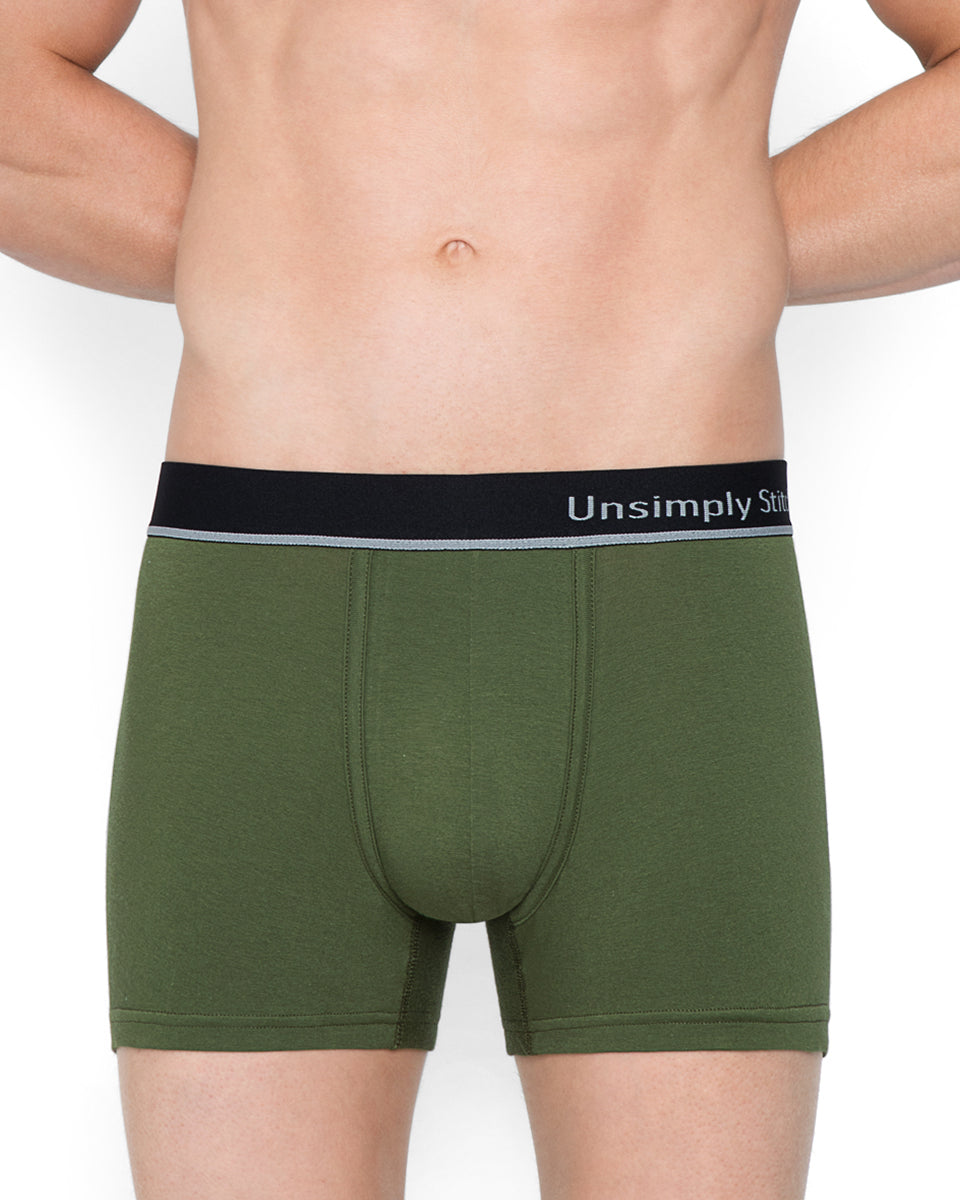 Unsimply Stitched Solid Trunk Red