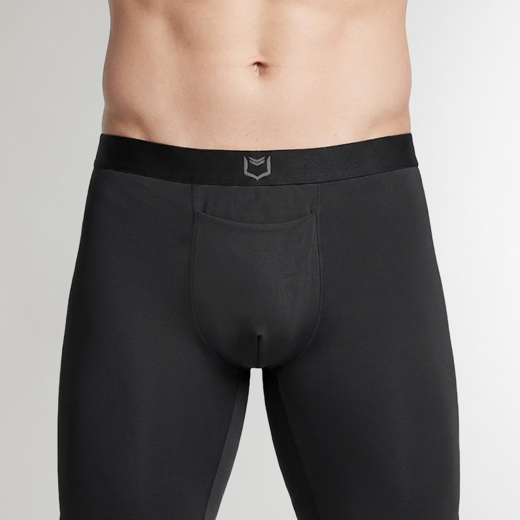 Sheath V Men's Single Pouch 8" Sports Performance Boxer Brief w/ Horizontal Fly
