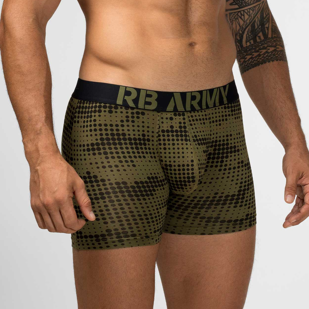 Rounderbum Army Padded Boxer Brief + Smart Package Cup