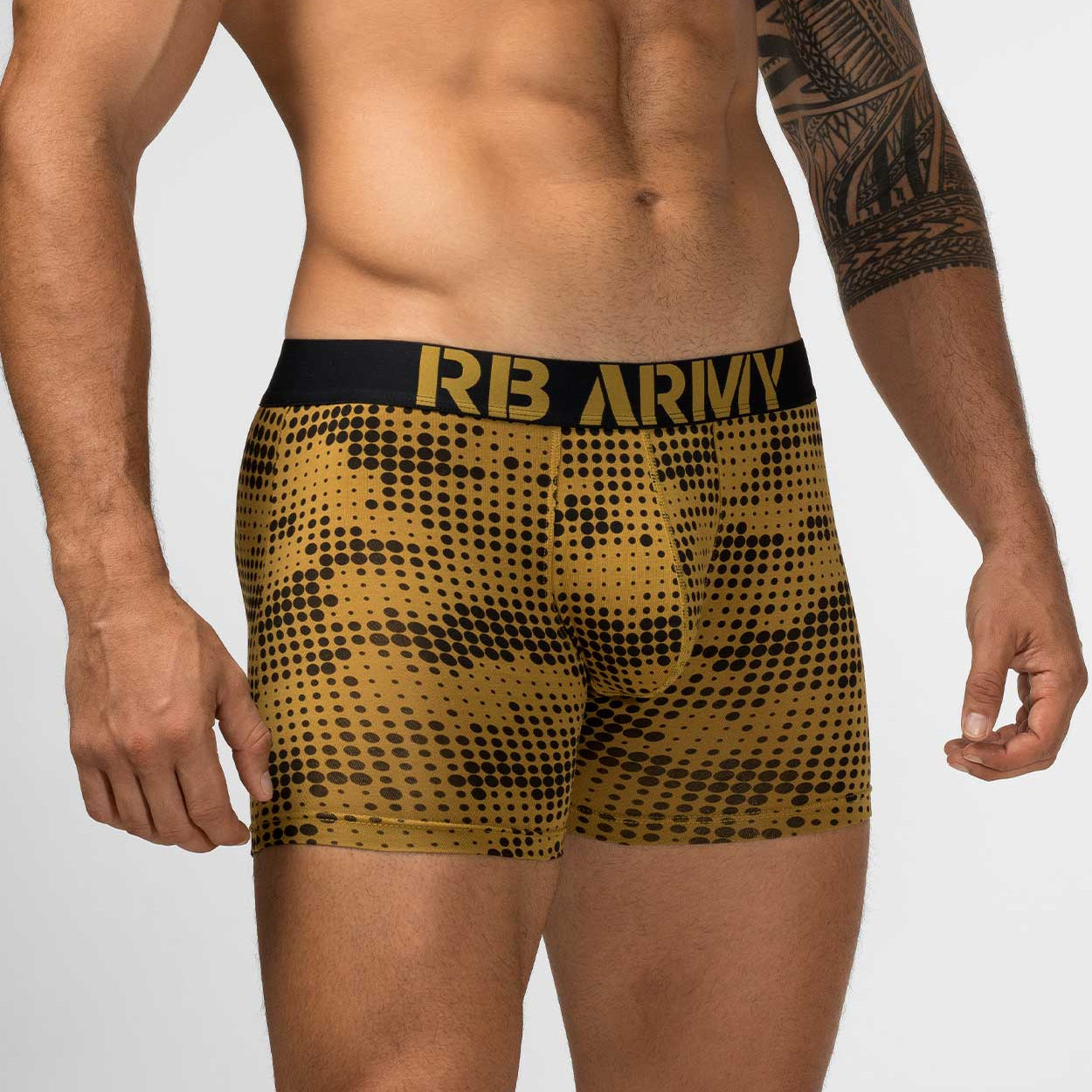 Rounderbum Army Padded Boxer Brief + Smart Package Cup
