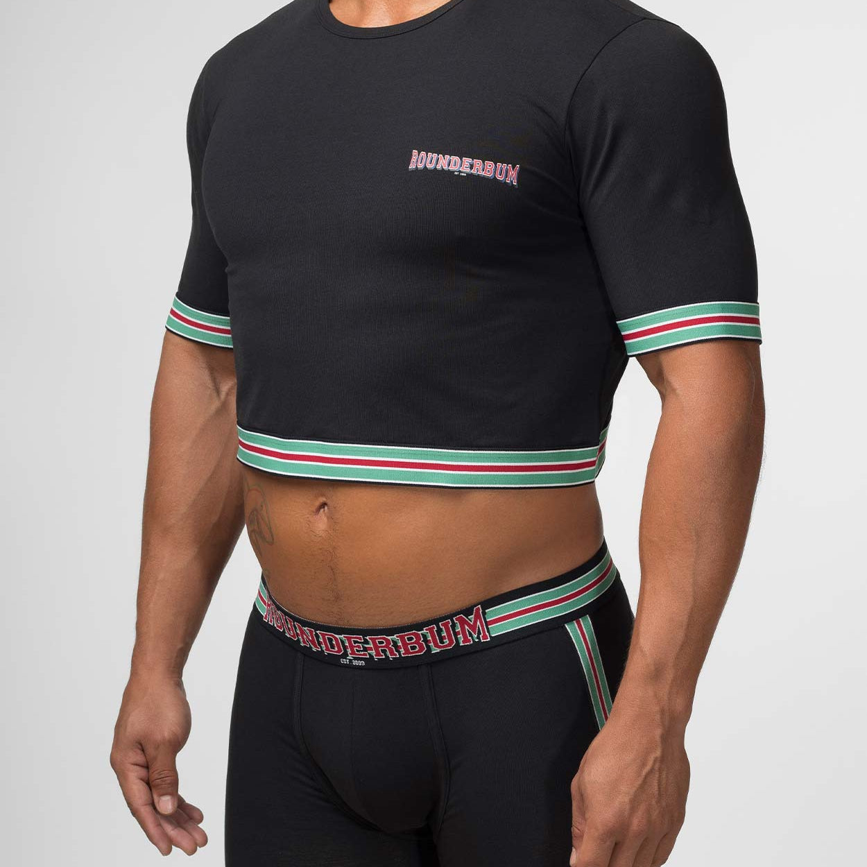 Rounderbum Varsity Padded Crop Top