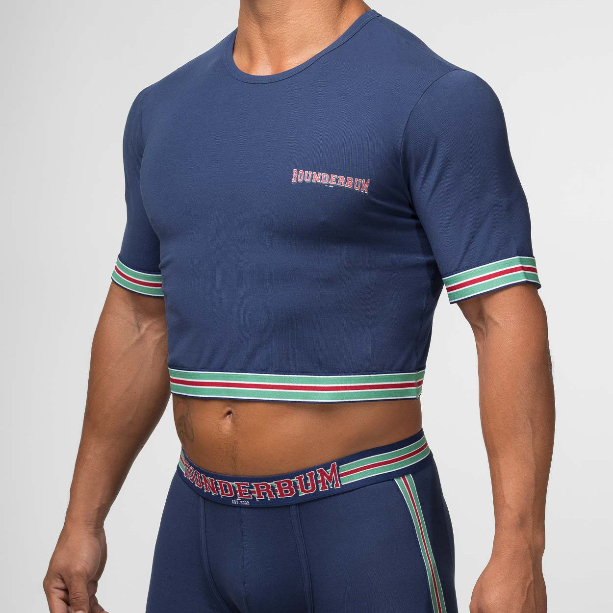 Rounderbum Varsity Padded Crop Top