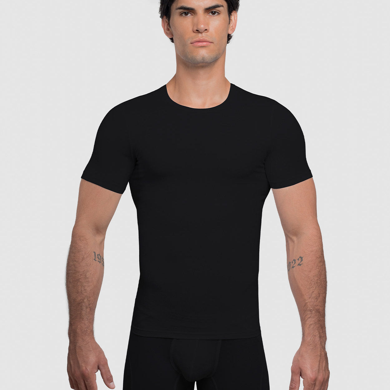 Rounderbum Cotton Compression Crew Neck T-Shirt