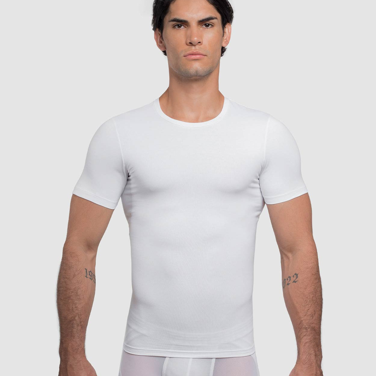 Rounderbum Cotton Compression Crew Neck T-Shirt