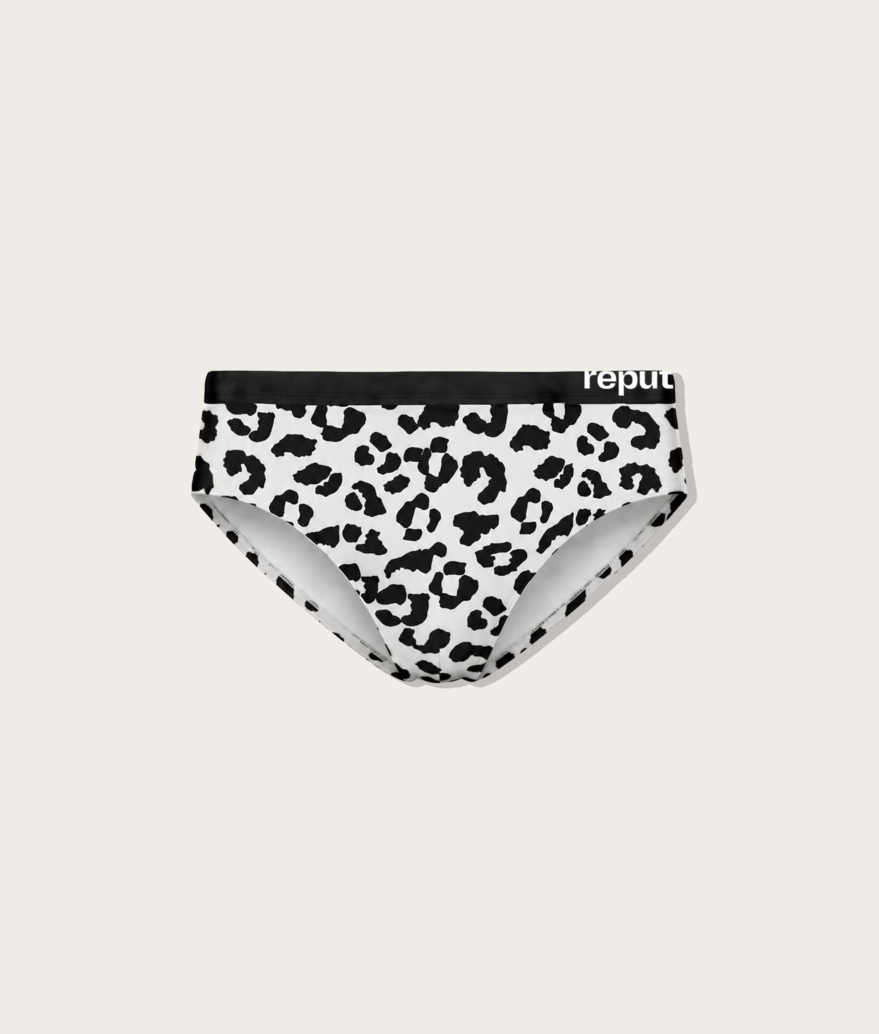 Reputation Swim Brief 02 White Leopard — men's swim brief poolside lifestyle chlorine-resistant
