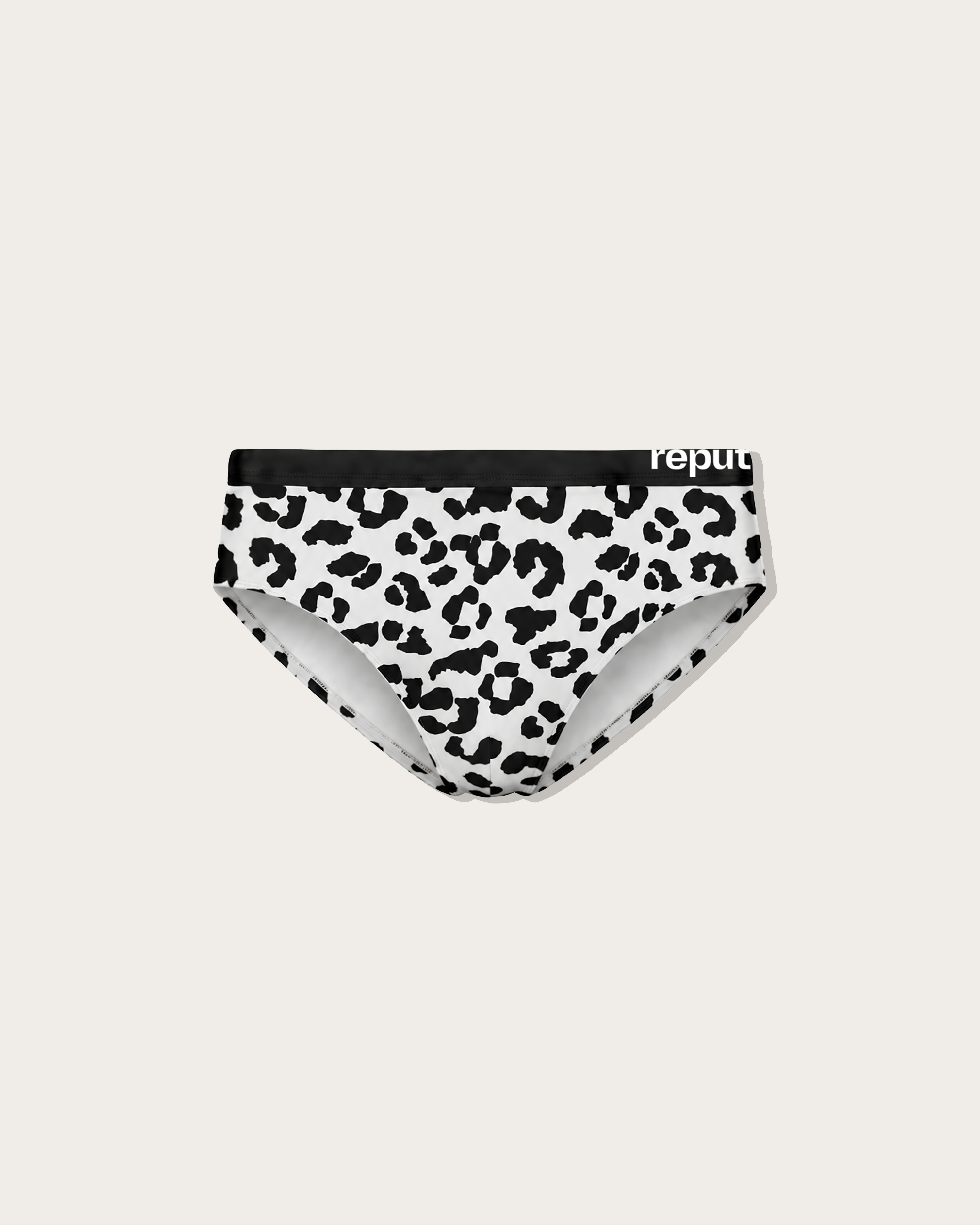 Reputation Swim Brief 02 White Leopard — men's swim brief poolside lifestyle chlorine-resistant
